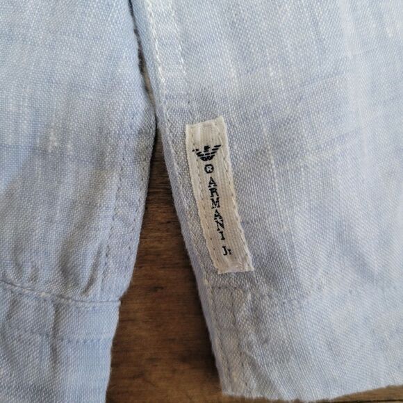 New Armani Junior Linen boys shirt size 2T - Picture 12 of 12